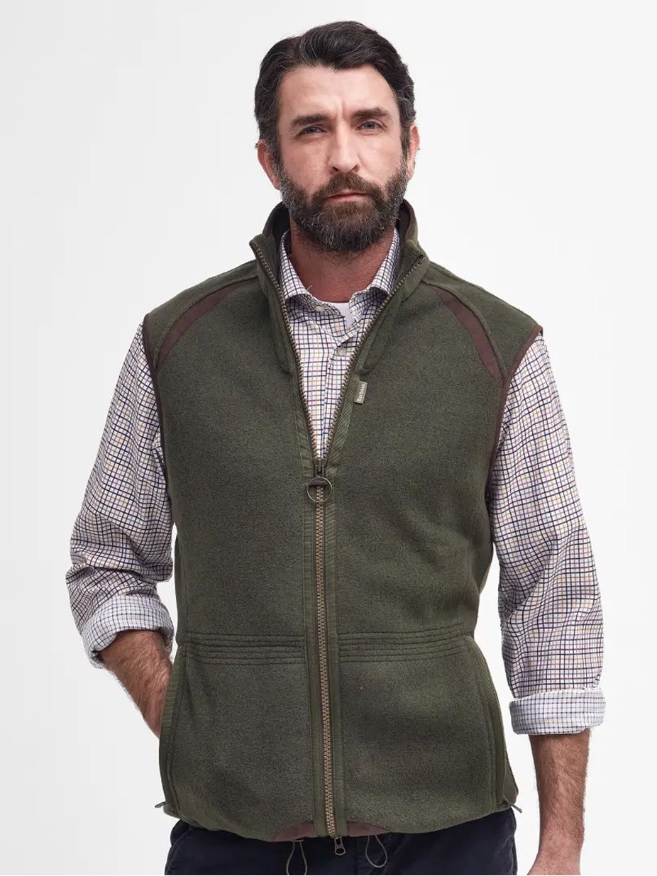 New Barbour Langdale Gilet Fleece Vest - Xl - Olive
